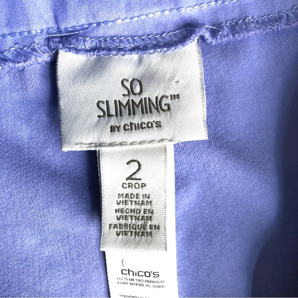 So Slimming By Chico’s Cropped Pants Sz 2 - Picture 9 of 16